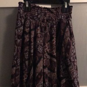 Mossimo polyester spandex wide leg boho pants
